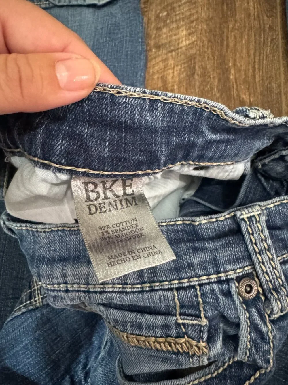 BKE Tyler Straight Leg Medium Wash Faded Denim Jeans Size 34L